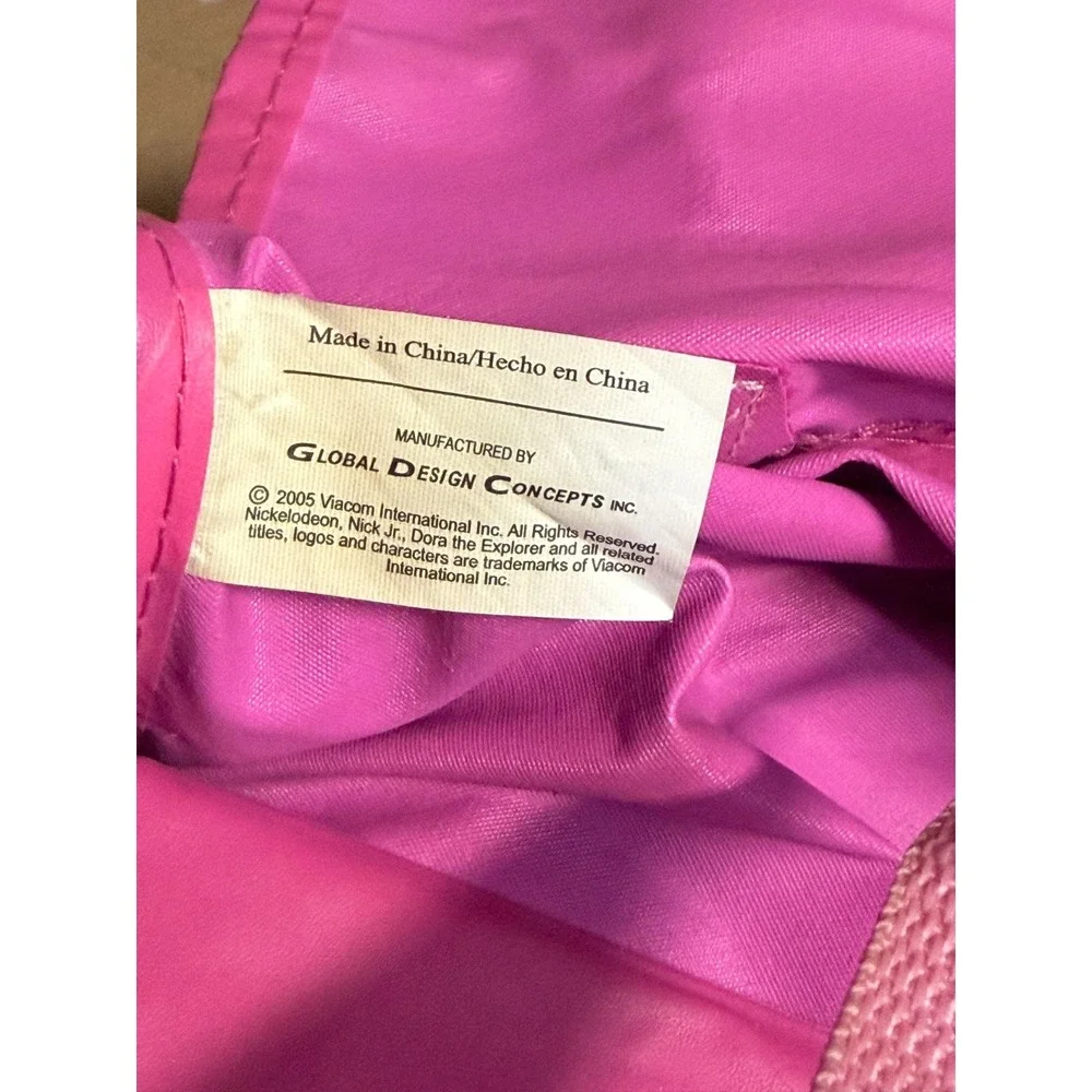 Vintage 2008 Dora The Explorer Mini Duffel Bag Pink Nick Jr Y2k Kids